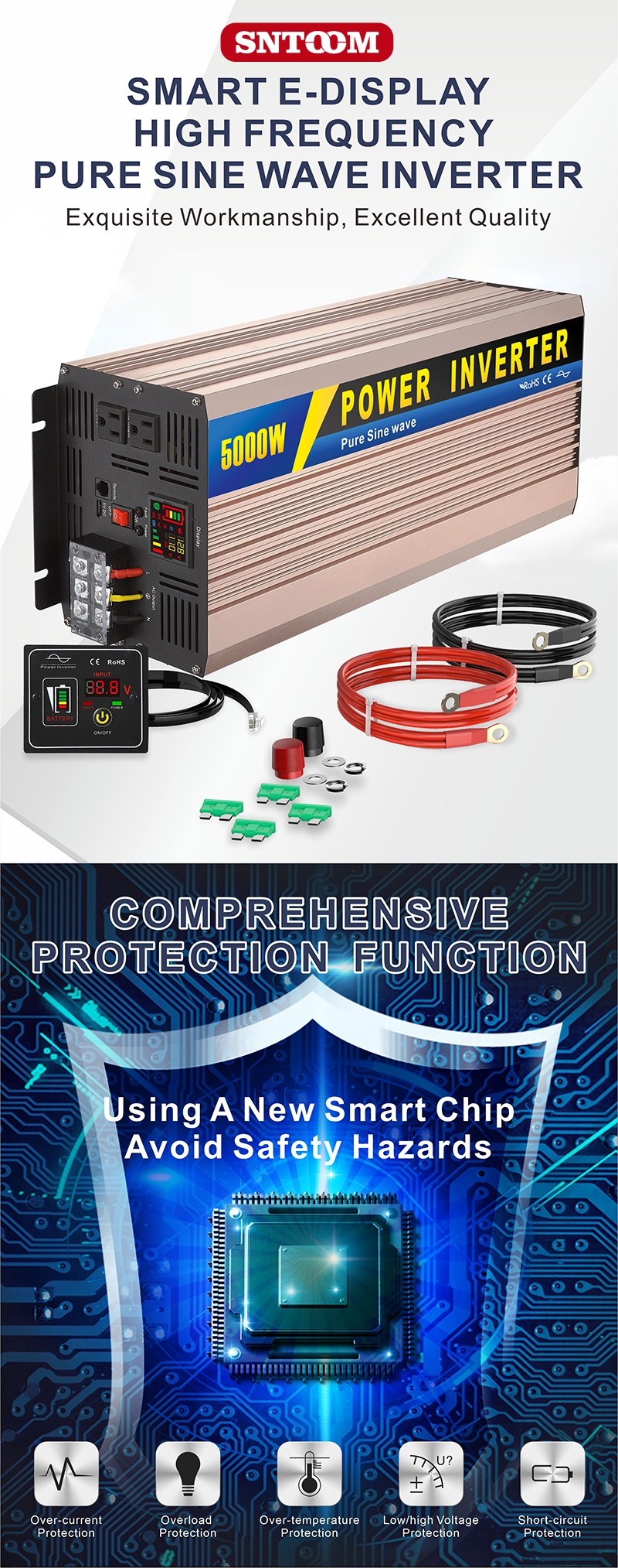 Bộ biến tần nguồn 12V DC sang 110V AC