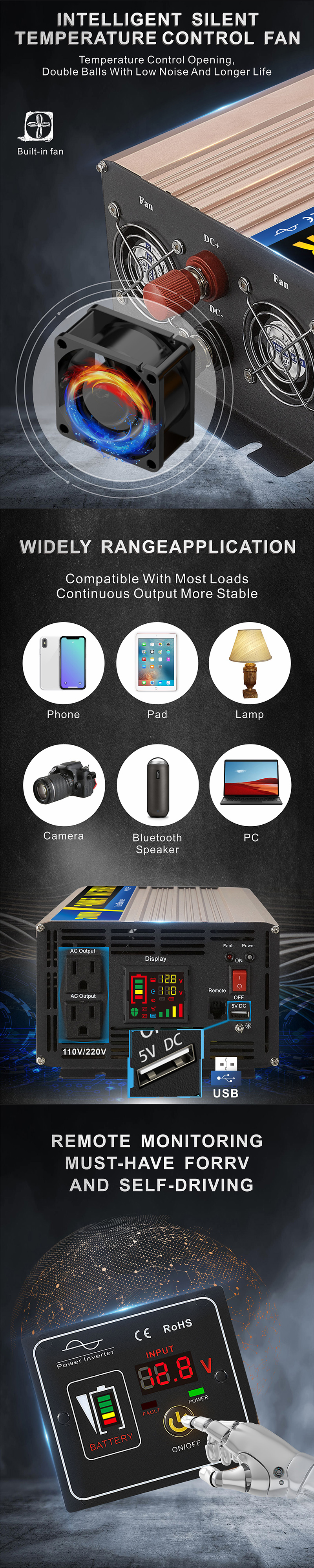 中性款 2000W 玫瑰金 变器 详情 页 2